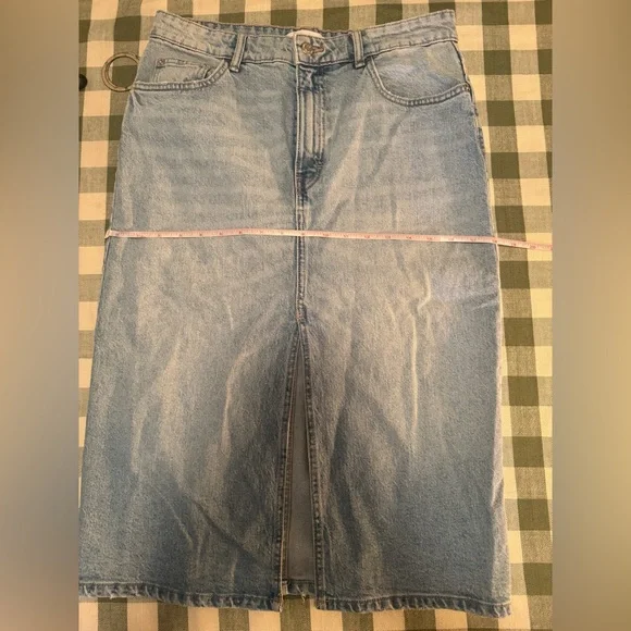 Zara Midi Denim Skirt - Picture 8 of 9